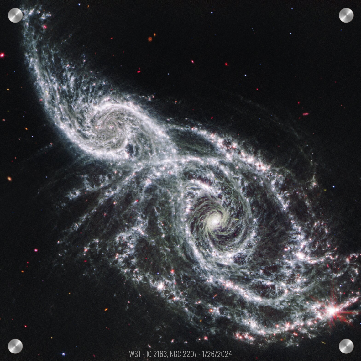 IC2163/NGC2207 Acrylic Print